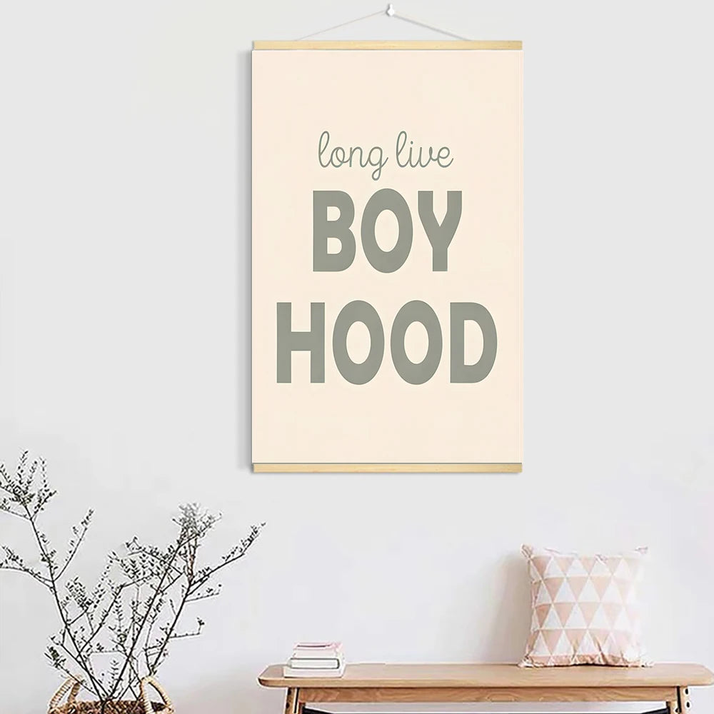 Big Boy Room Wall Decor - Boho Canvas Wall Hanging