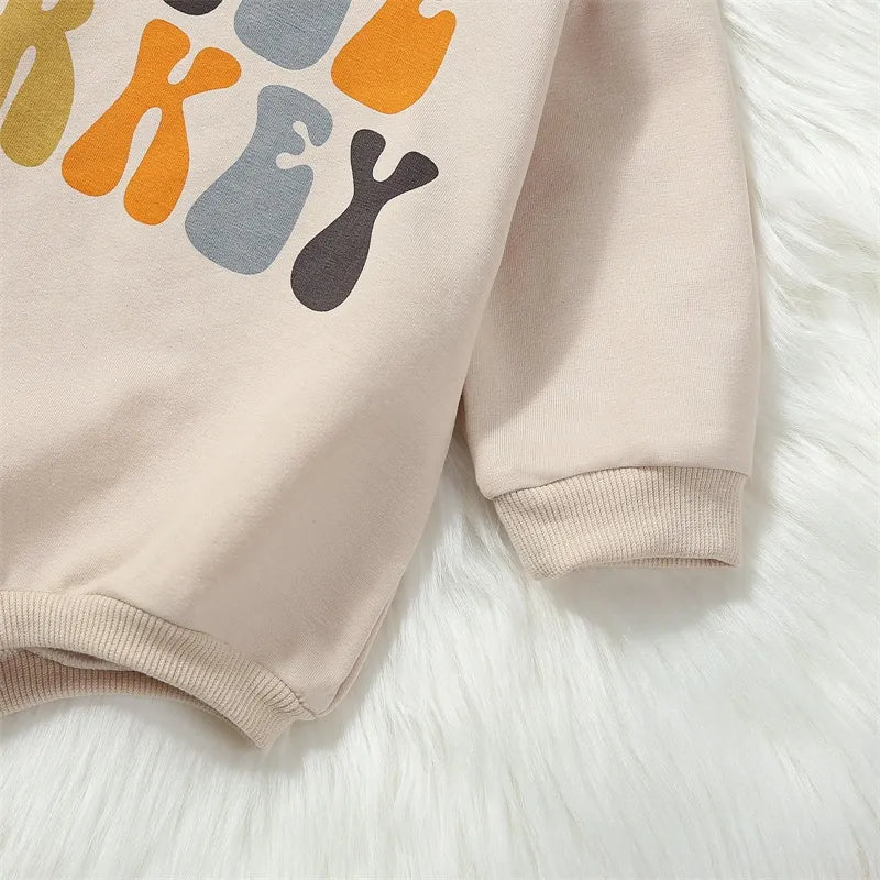 Newborn Thanksgiving Outfit, Little Turkey Bubble Romper - Gathering Littles