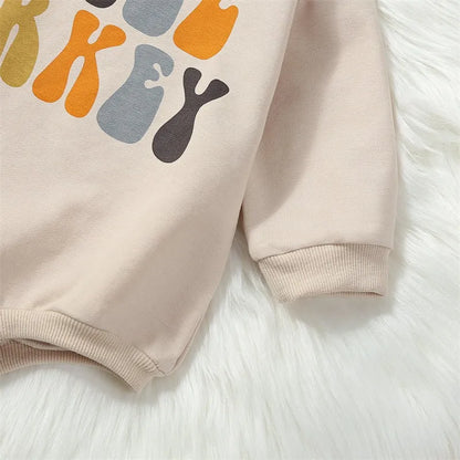 Newborn Thanksgiving Outfit, Little Turkey Bubble Romper - Gathering Littles