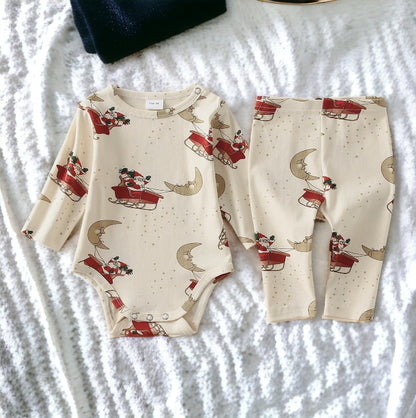 Baby &amp; Toddler Christmas Santa Pajamas Set For Boys and Girls - Gathering Littles