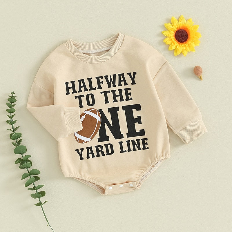 Infant Baby Game Sweatshirt Jumpsuit Cartoon Letter Print Long Sleeve Cotton Bodysuits Romper Toddler Baby Boys Clothes Tops - Gathering Littles