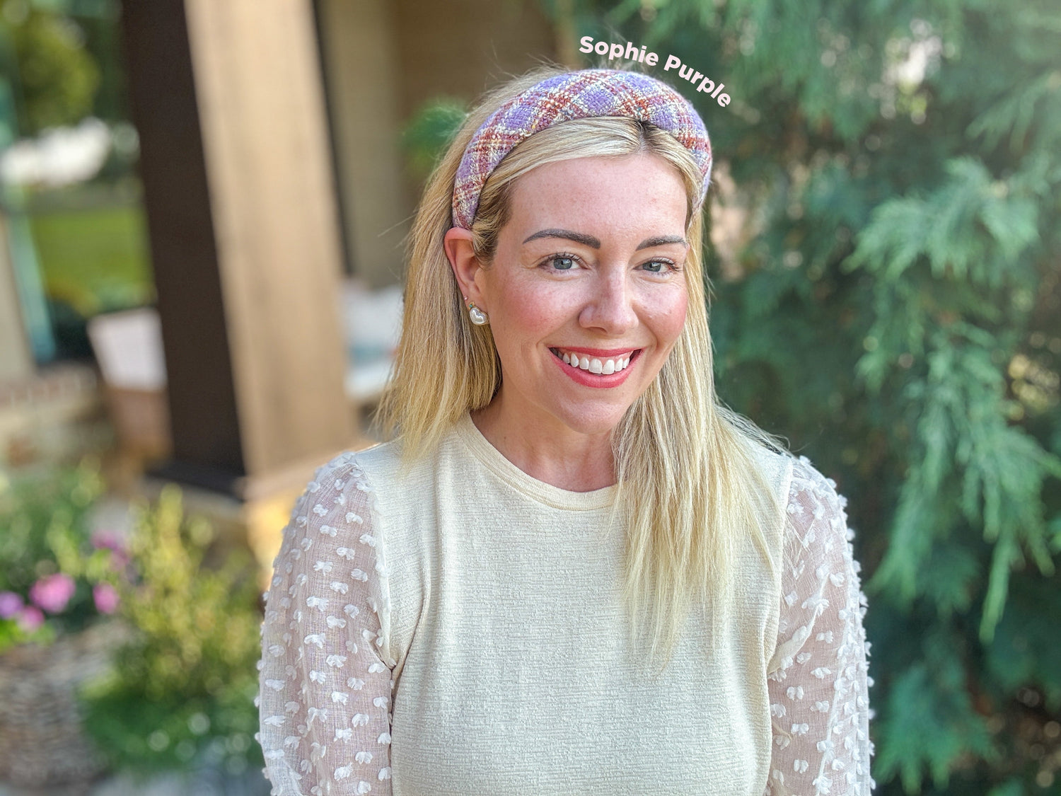 Sophie Purple Tweed Headband