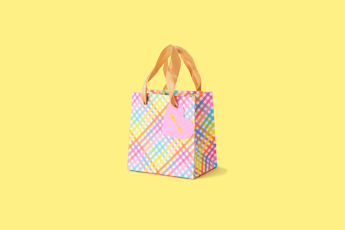 Colorful Gingham Gift Bags (2 Sizes)