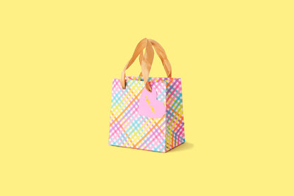 Colorful Gingham Gift Bags (2 Sizes)
