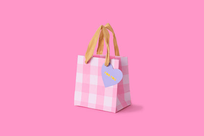 Light Pink Gingham Gift Bags (2 Sizes)