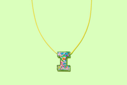 Colorful Confetti Letter Necklaces