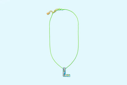 Colorful Confetti Letter Necklaces