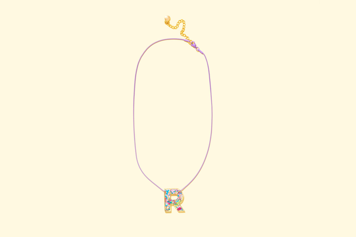 Colorful Confetti Letter Necklaces