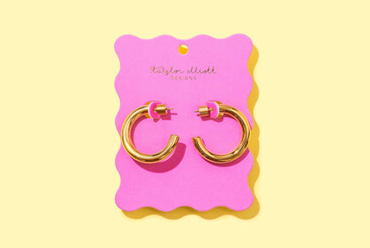 Terry Gold Medium Hoops