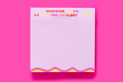 Glory of God Sticky Reminder Pad