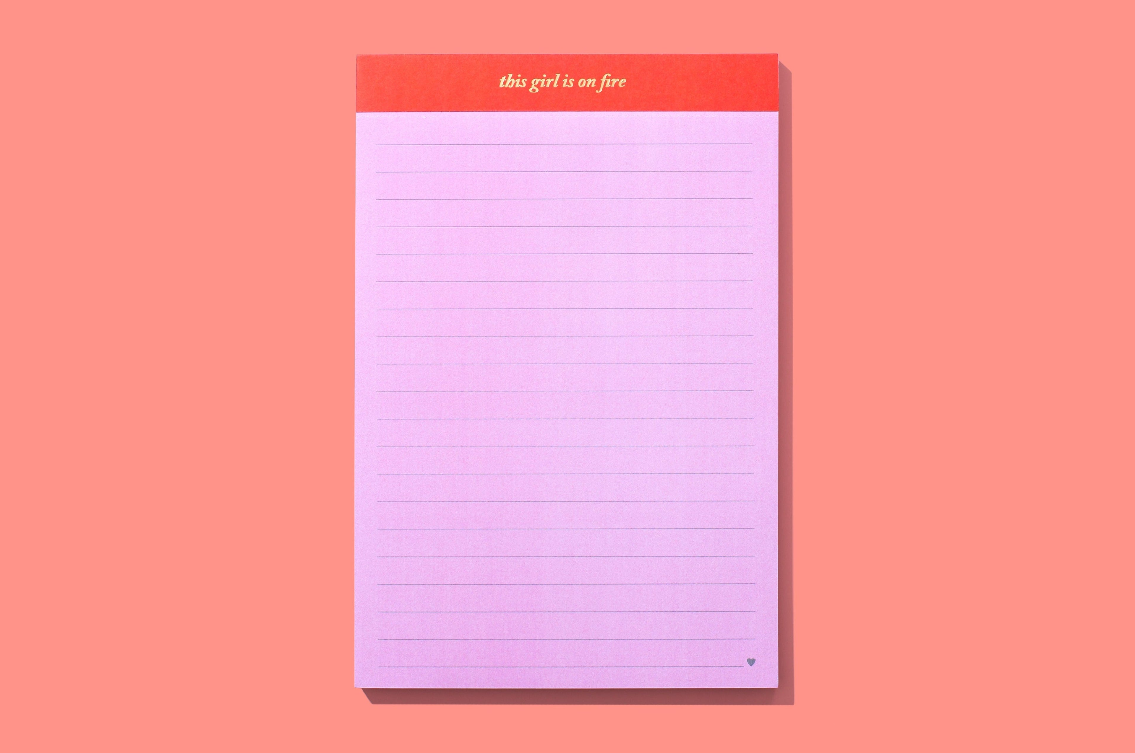 This Girl Is On Fire List Pad