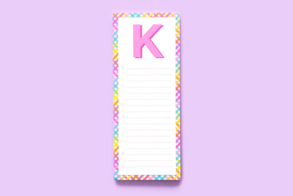 Letter List Pads A-Z