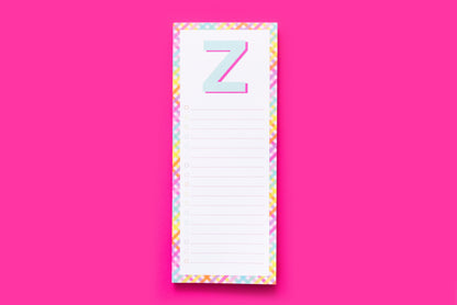 Letter List Pads A-Z