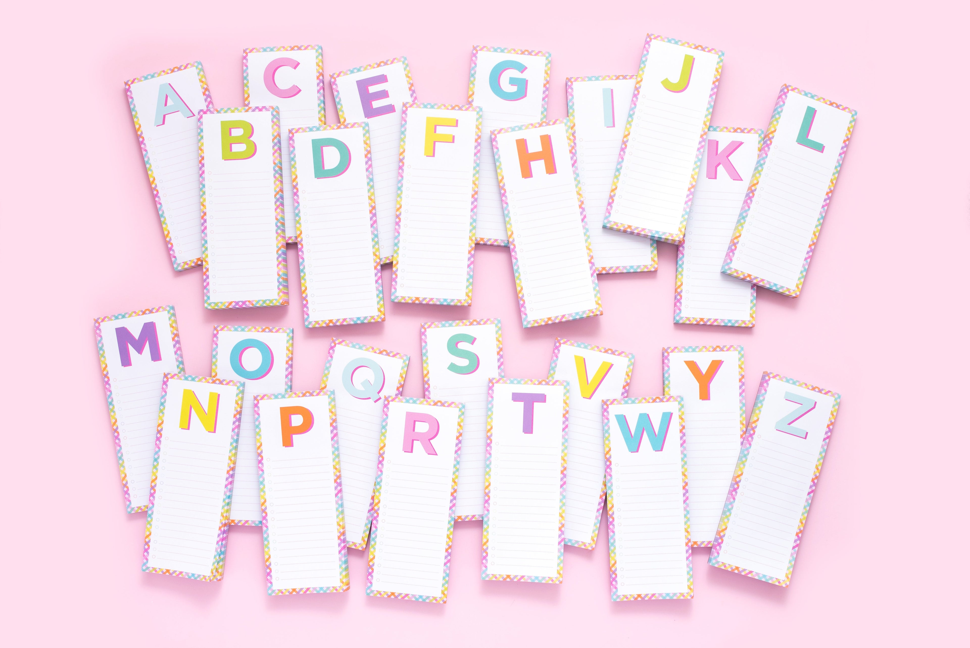 Letter List Pads A-Z