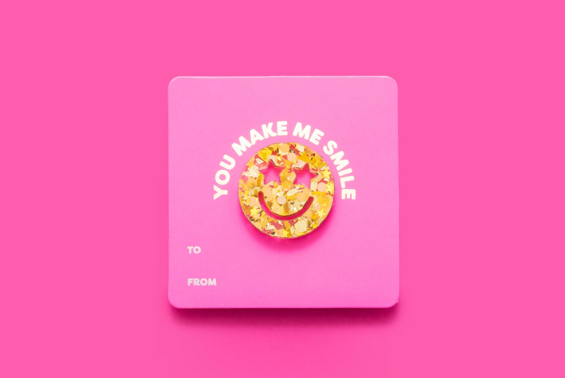 Smiley Pin Card