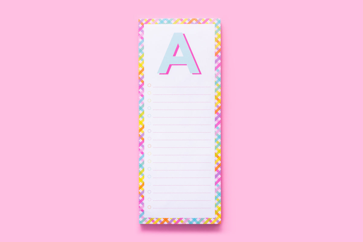 Letter List Pads A-Z