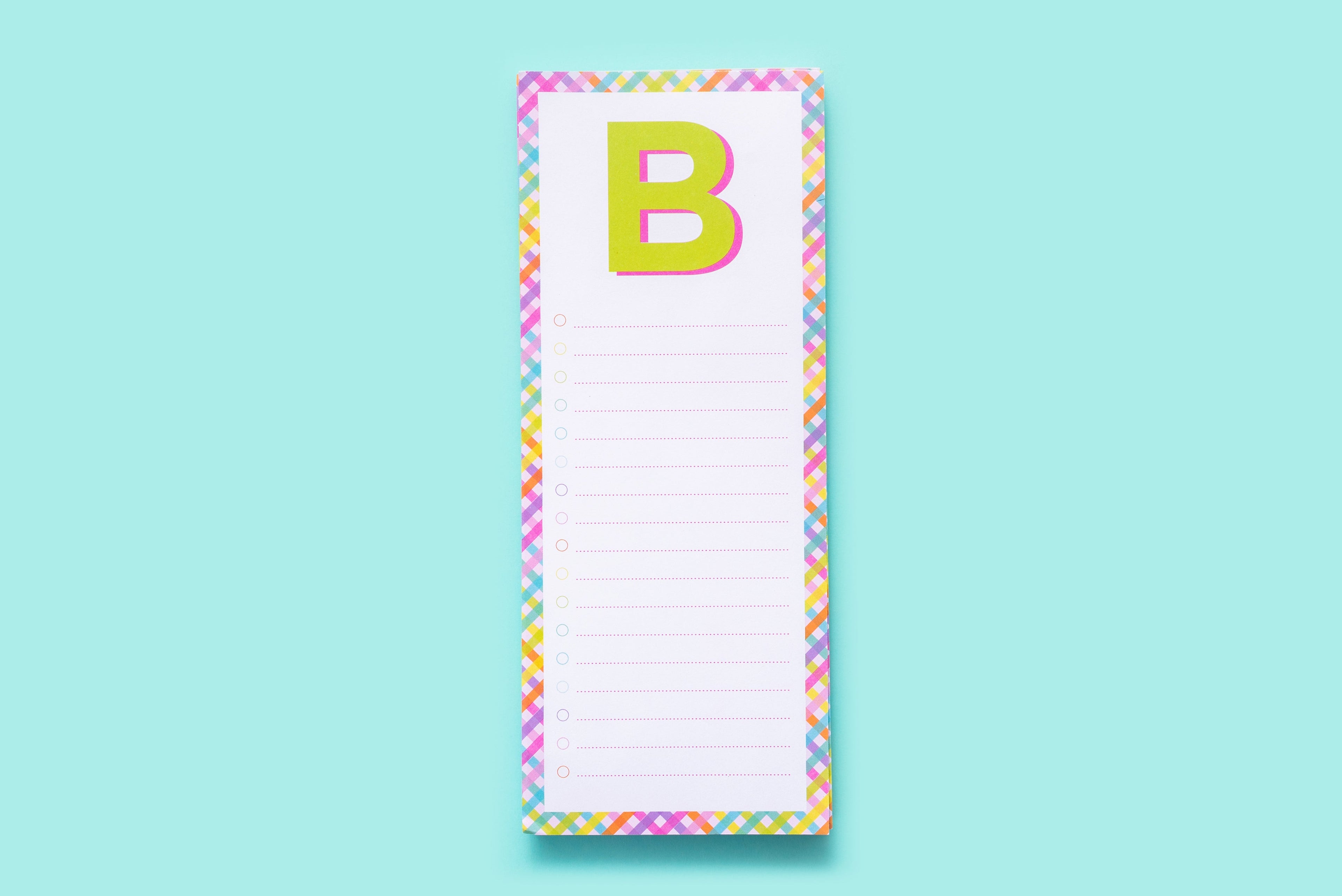 Letter List Pads A-Z