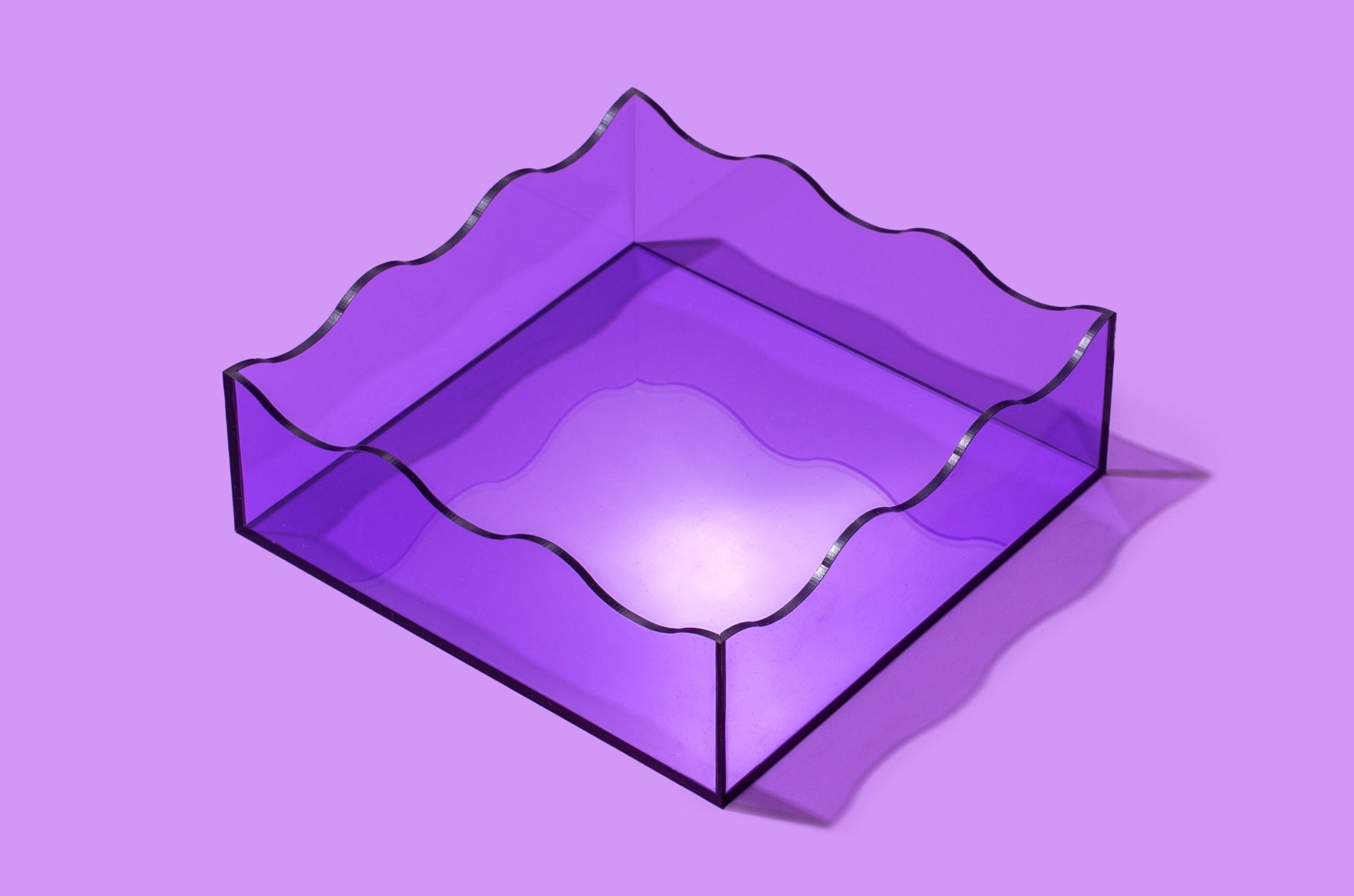Purple Square Wavy Tray