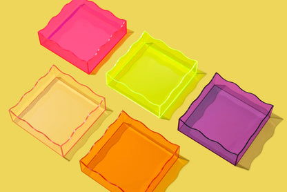 Purple Square Wavy Tray