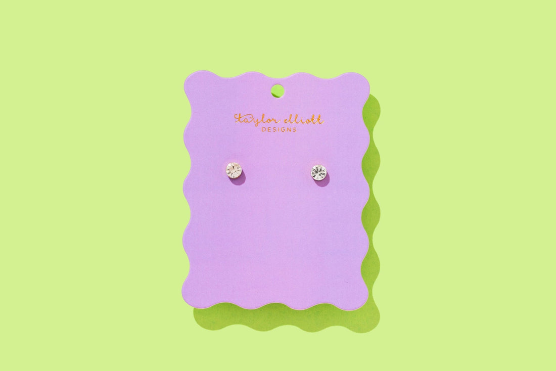 Maren Bezel Medium Stud