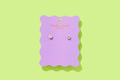 Maren Bezel Medium Stud