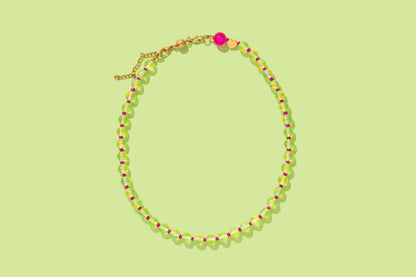 Kenzie Green + Pink Necklace