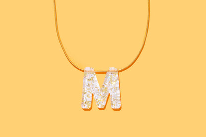 Pearl Confetti Letter Necklaces