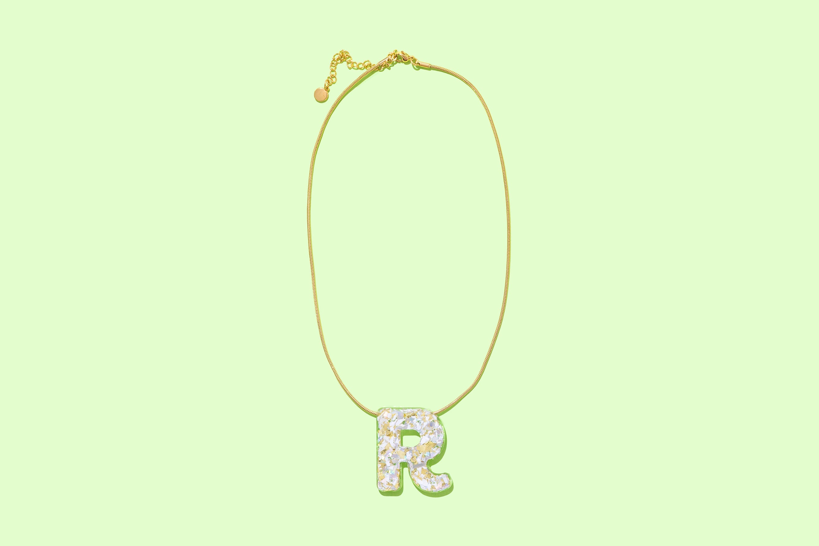 Pearl Confetti Letter Necklaces