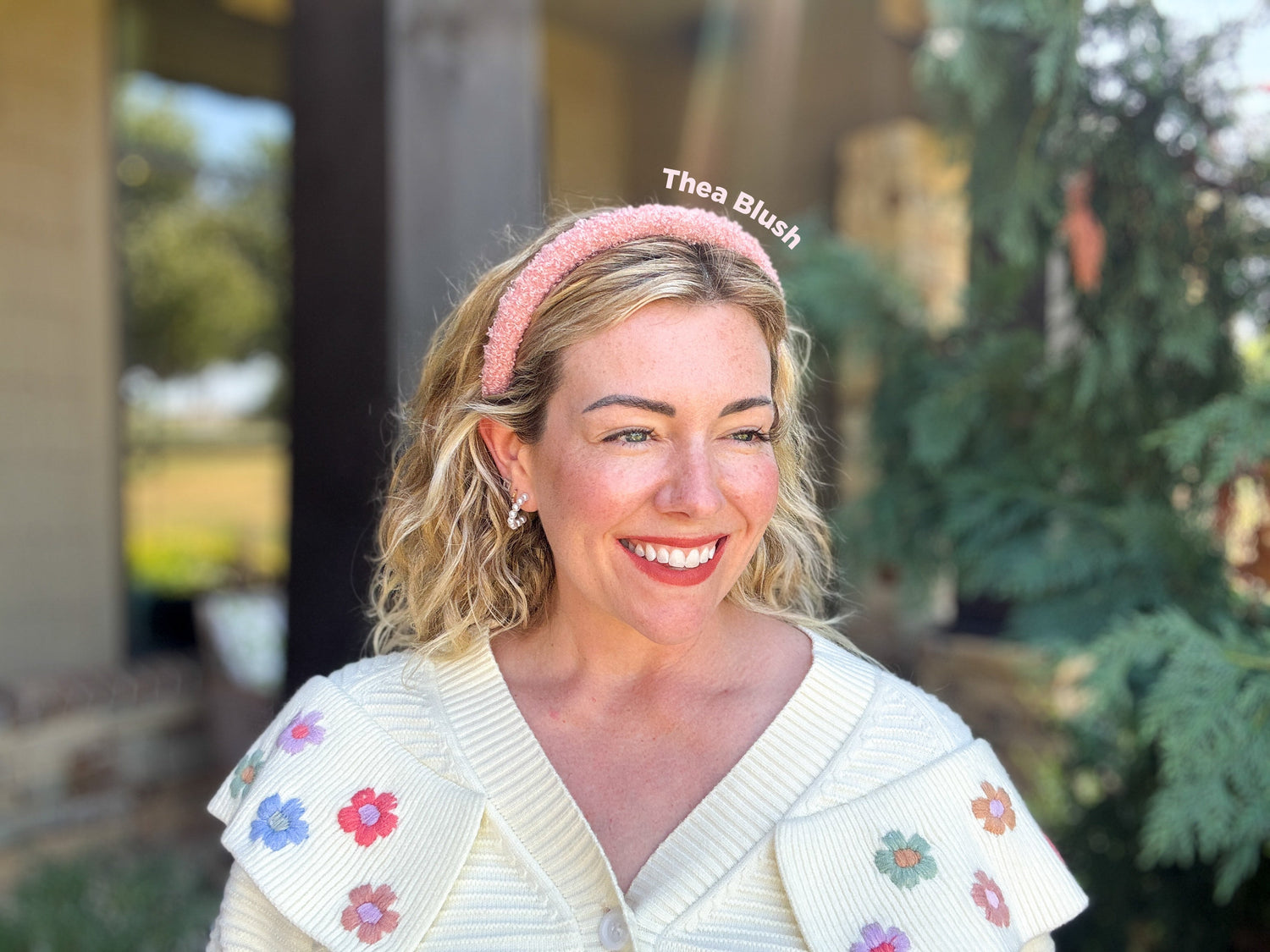 Thea Blush Sherpa Headband