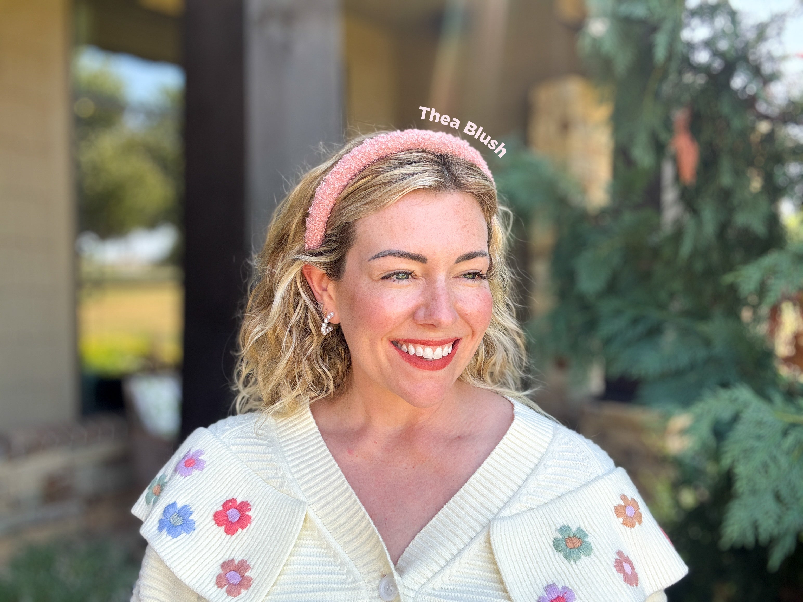 Thea Blush Sherpa Headband