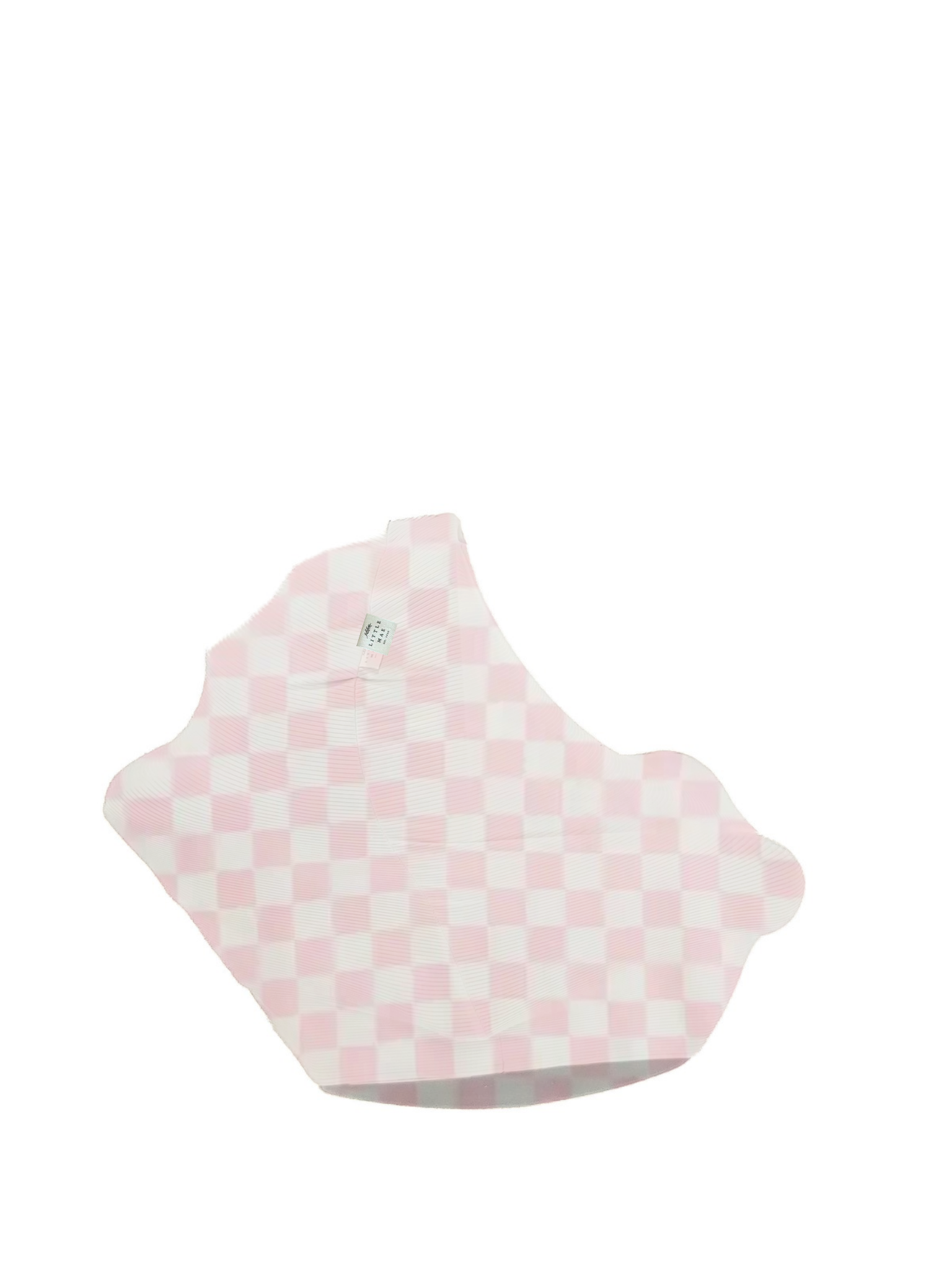 Sugar Pink &amp; White Checkered Carseat Cover