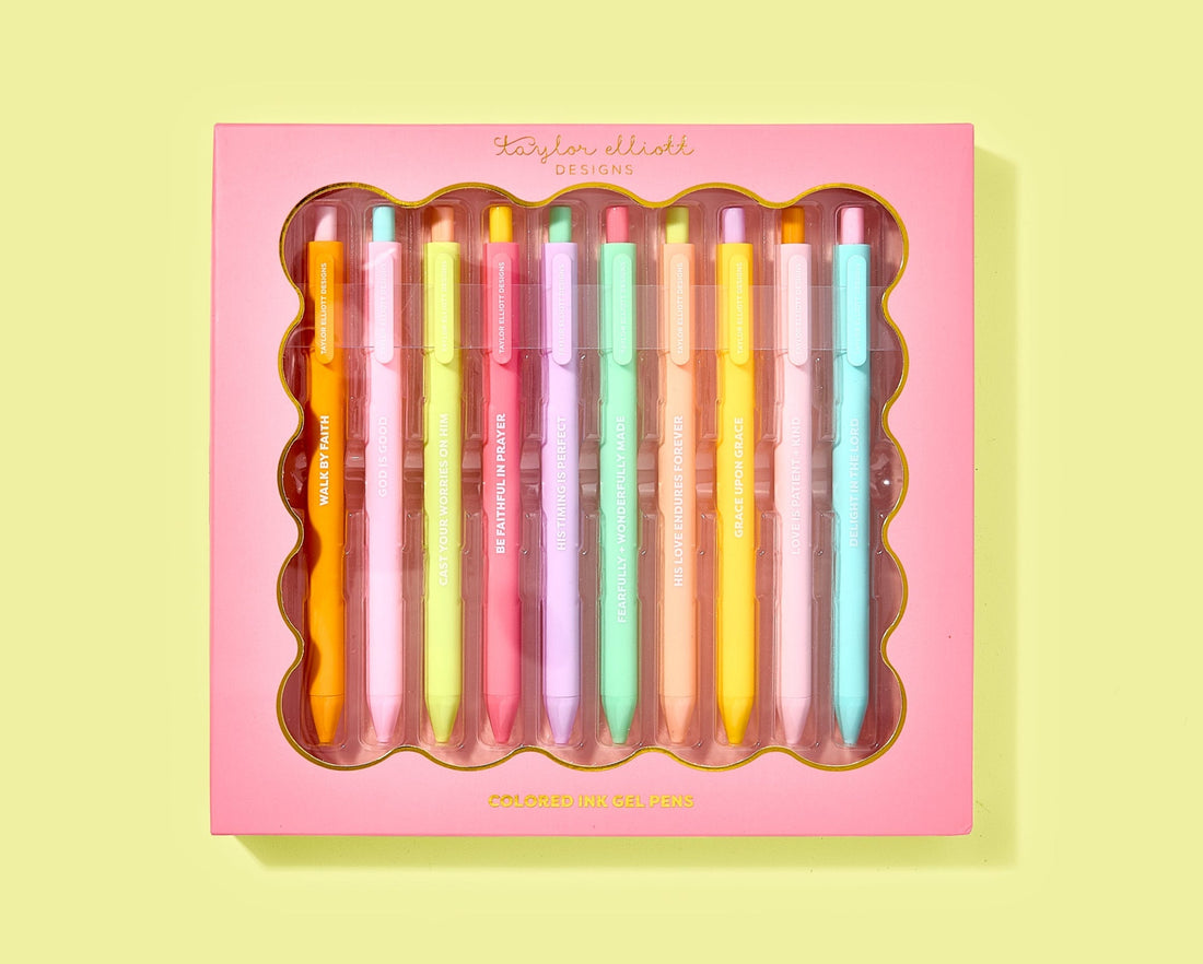 Faith Set of 10 Colored Gel Pens