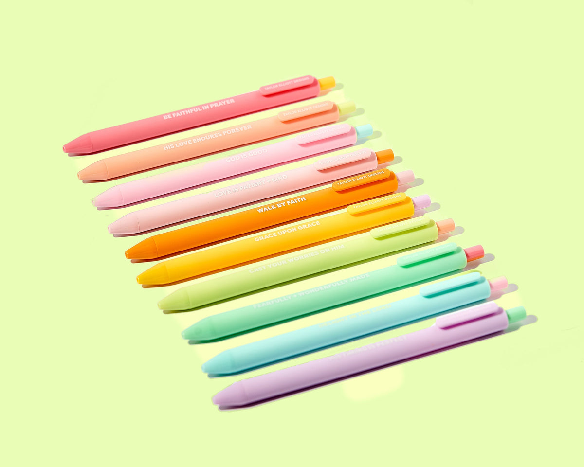 Faith Set of 10 Colored Gel Pens