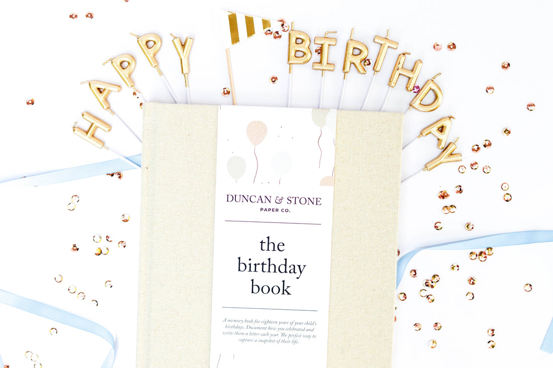 Birthday Memory Book – Birthday Guest Book w/Gold