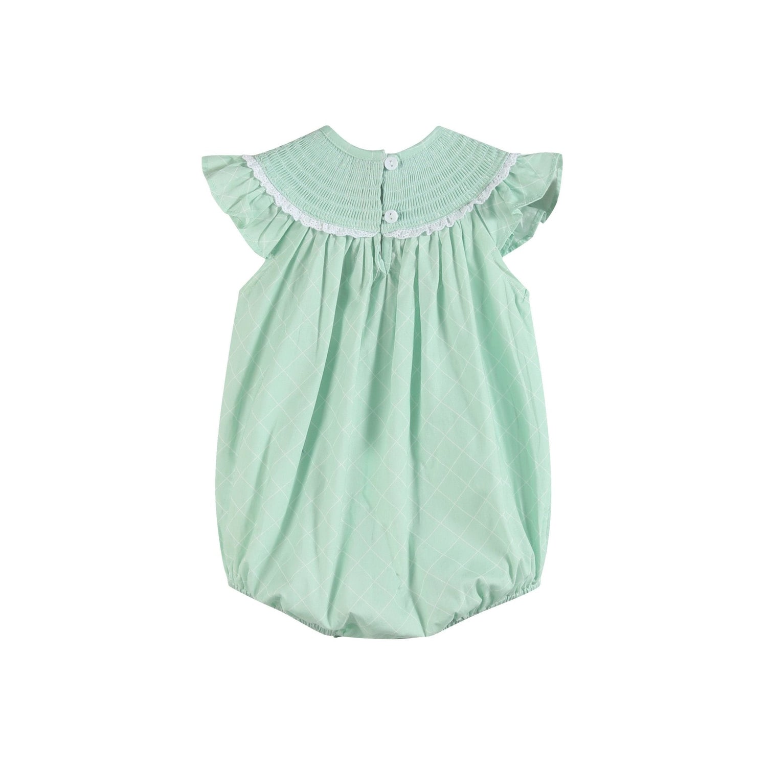 Aqua Daisy Smocked Romper