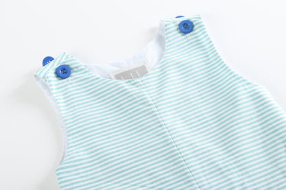 Aqua Striped Gator Shortall