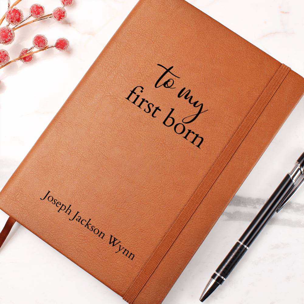 Personalized Leather Journal for New Moms, Personalized New Mom Gift, Personalized Mom Journal - Gathering Littles