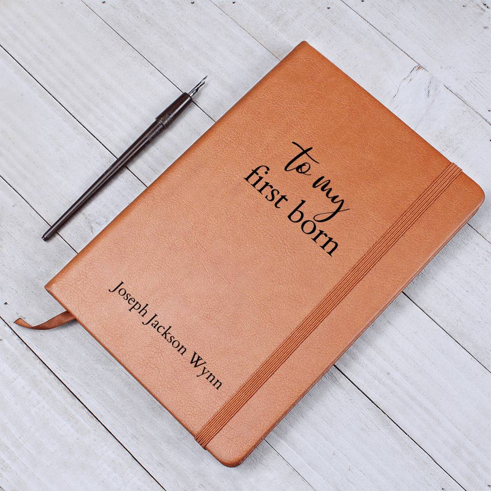 Personalized Leather Journal for New Moms, Personalized New Mom Gift, Personalized Mom Journal - Gathering Littles