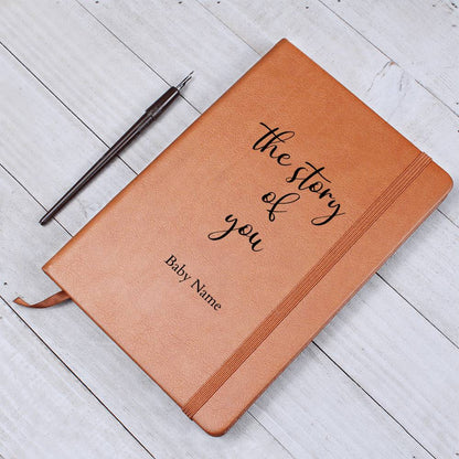 Personalized Leather Journal for Mom, Personalized Baby Shower Gift, Personalized Mom Journal, Sentimental Gift for Baby Shower - Gathering Littles