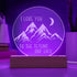 Teton Mountains Night Light, Grand Teton Bedroom LED Mountain Decor Sign, Light Up Sign, Daughter/Son Gift Sign, Boy Gift, Girl Gift - Gathering Littles