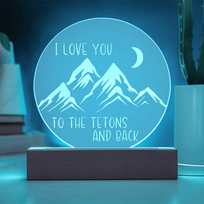 Teton Mountains Night Light, Grand Teton Bedroom LED Mountain Decor Sign, Light Up Sign, Daughter/Son Gift Sign, Boy Gift, Girl Gift - Gathering Littles