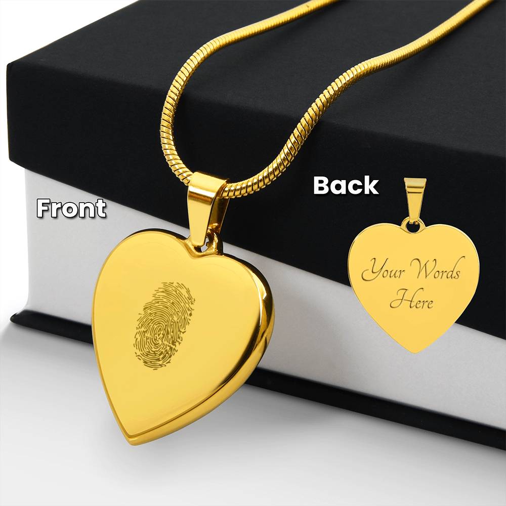 Fingerprint Jewelry, Fingerprint Necklace, Handwriting Jewelry Necklace, Fingerprint Pendant - Gathering Littles