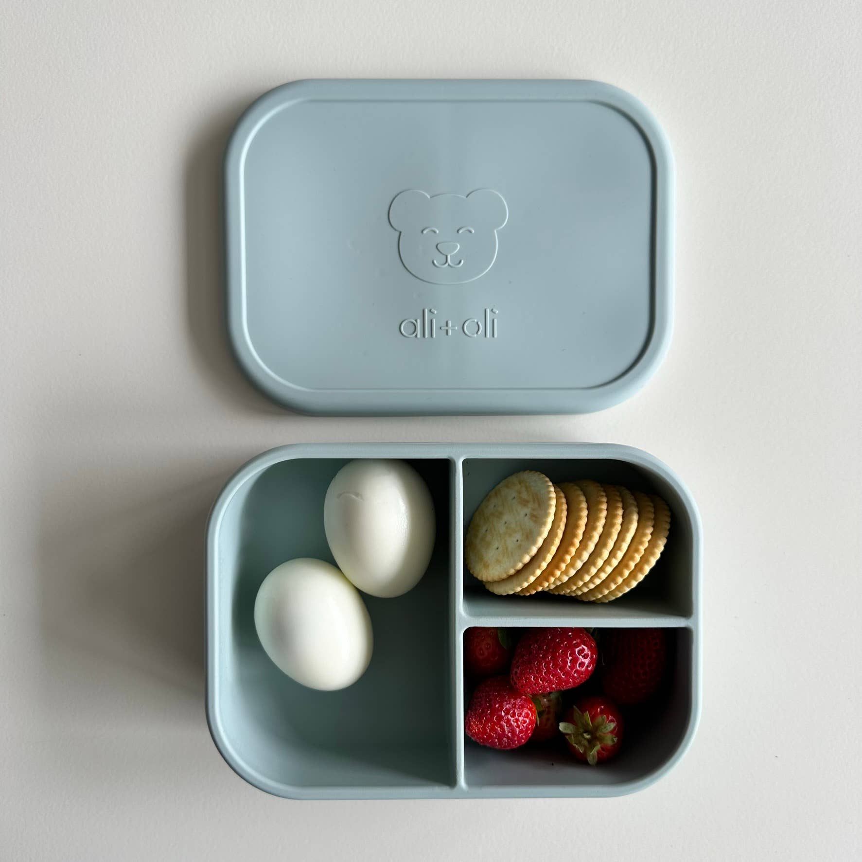 Ali+Oli Leakproof Silicone Bento Box (Blue) Back to School