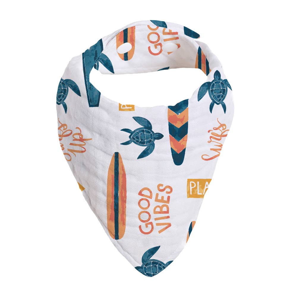 Surf Oh-So-Soft Muslin Bandana Bib