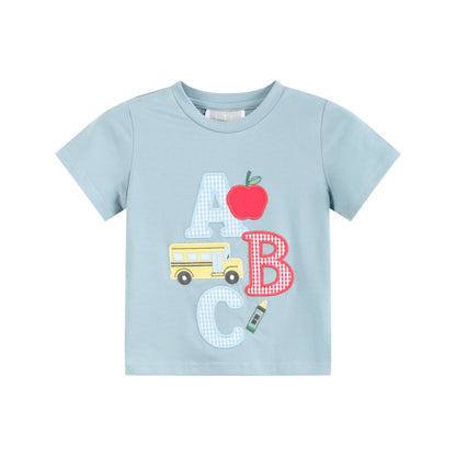 Blue ABC School Shirt and Shorts Set