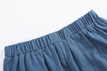 Blue ABC School Shirt and Shorts Set