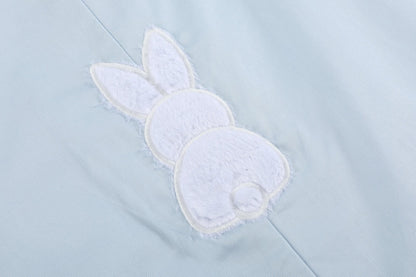 Blue Fuzzy Bunny Overalls