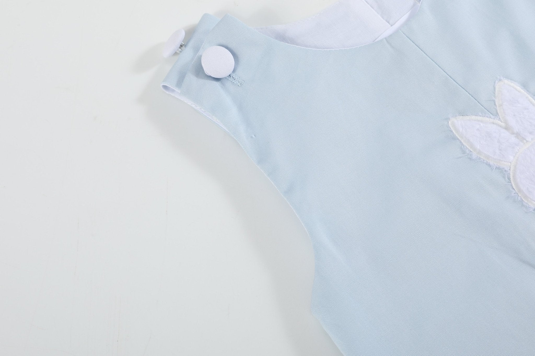 Blue Fuzzy Bunny Overalls