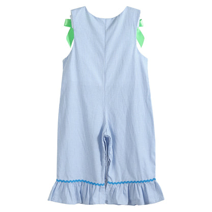 Blue Gingham Pumpkin Playsuit