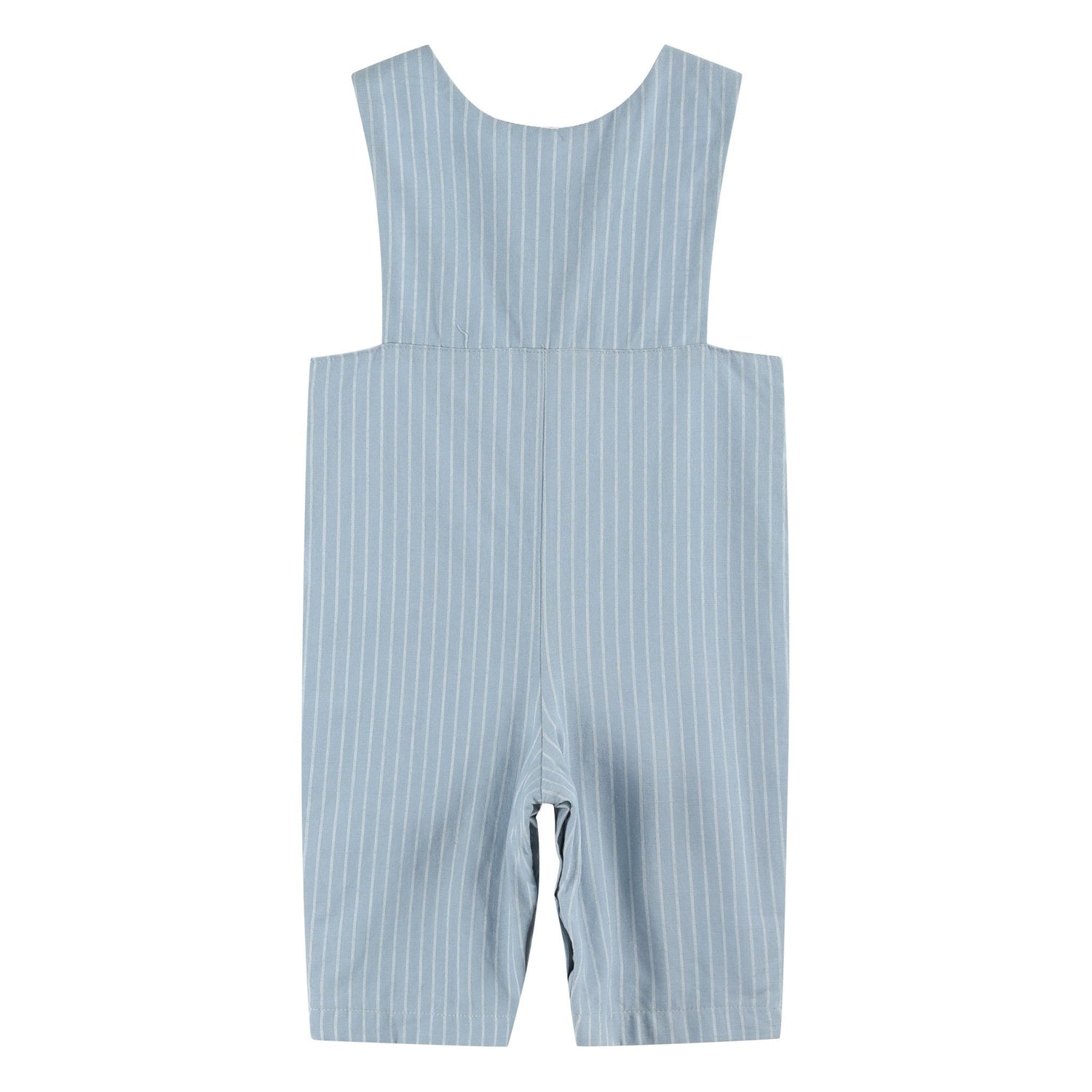 Blue Pinstripe Brown Smocked Jon Jons